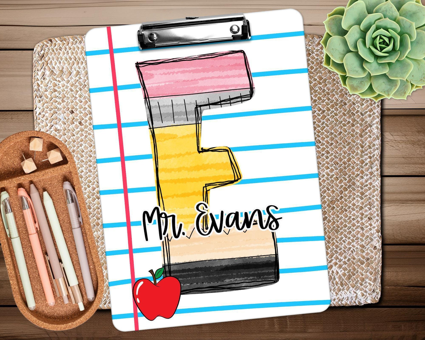Personalized Teacher Clipboard with Personalization on both sides are the same, Teacher Appreciation Gift Back to school gift, 9x12.5 inches