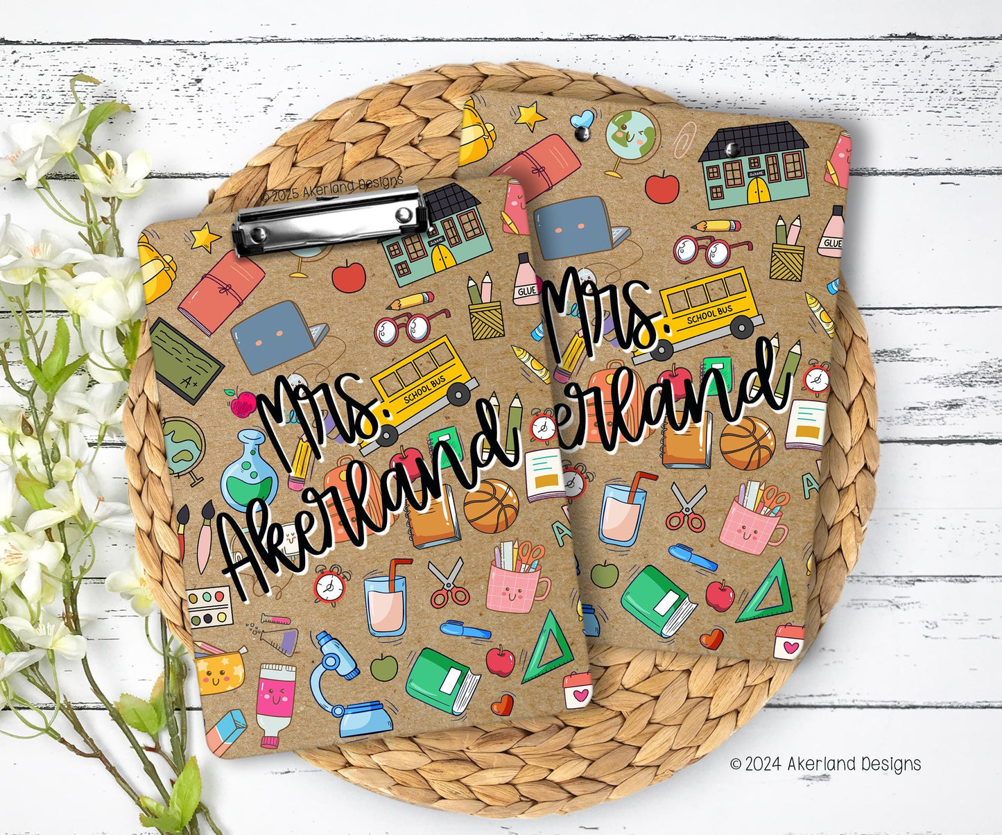 Personalized Teacher Clipboard with Personalization on both sides FRONT AND BACK Teacher Appreciation Gift - Back to school gift 9x12.5 inch