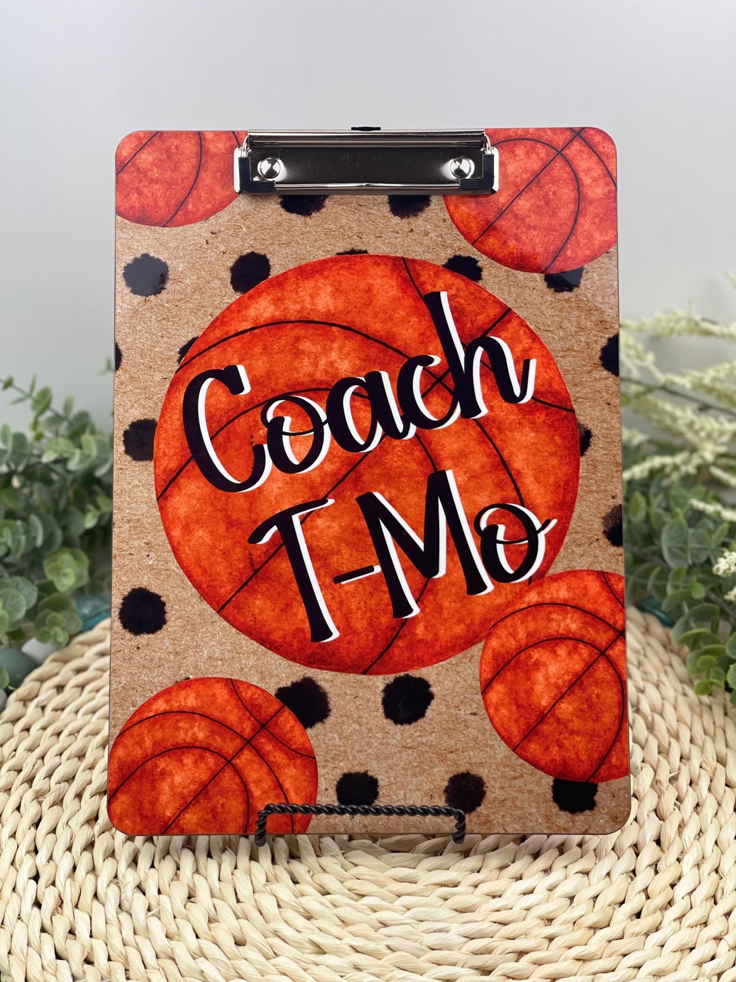 Basketball Coach Clipboard with Personalization on both sides FRONT AND BACK Teacher Appreciation Gift - Back to school gift