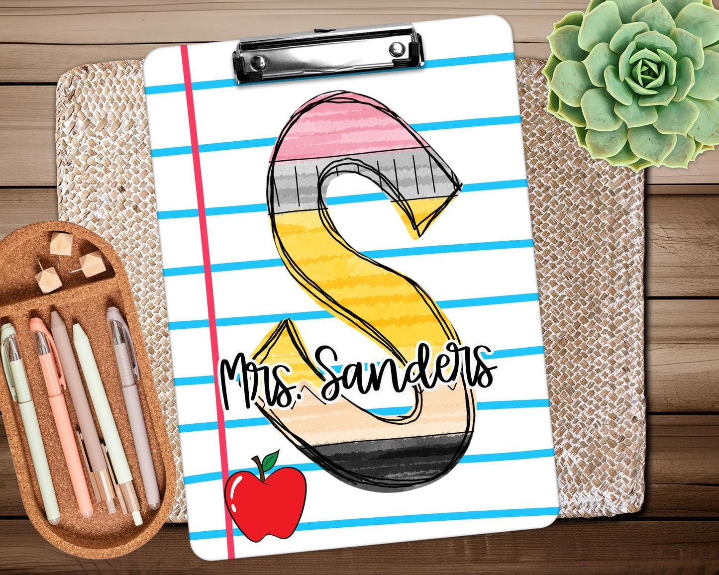 Personalized Teacher Clipboard with Personalization on both sides are the same, Teacher Appreciation Gift Back to school gift, 9x12.5 inches