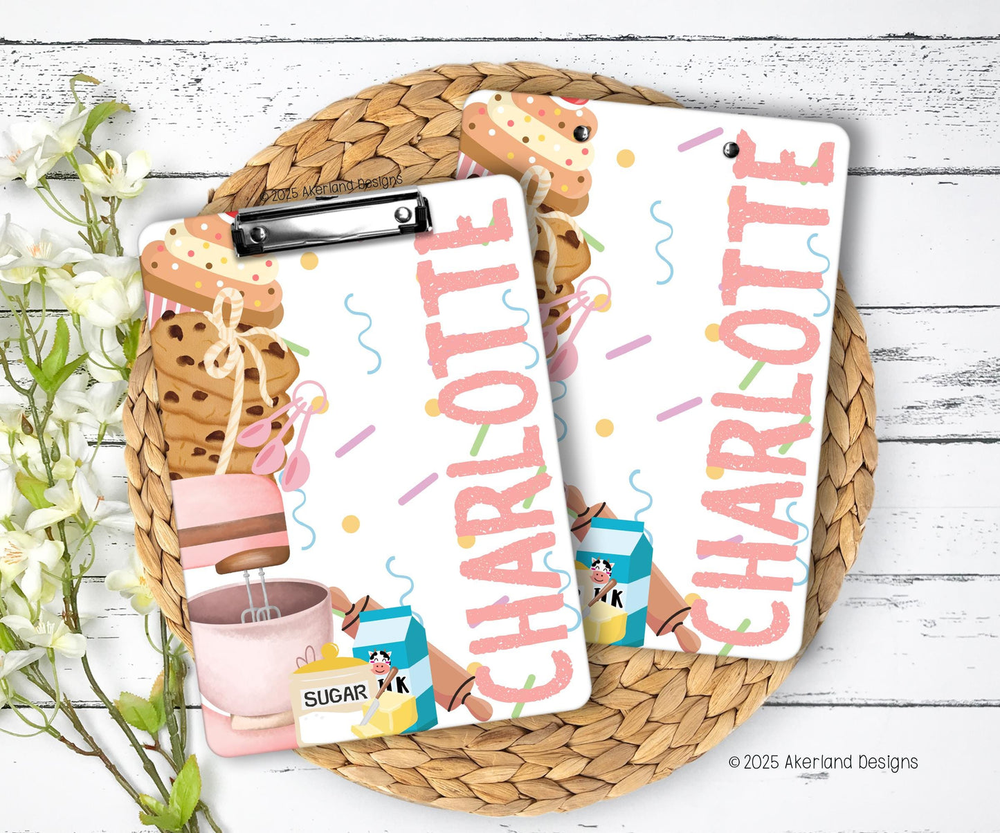 Bakery Clipboard with Personalization Front and Back Gift for Bakers Bakery Clipboard Double Sided 9x12.5 inches