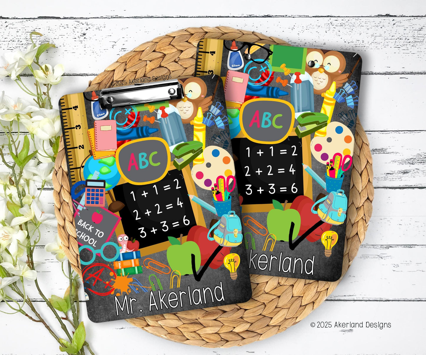 Teacher Clipboard with personalization Great Gift for Teachers Teacher Appreciation Gift - Double Sided 9x12.5 inches