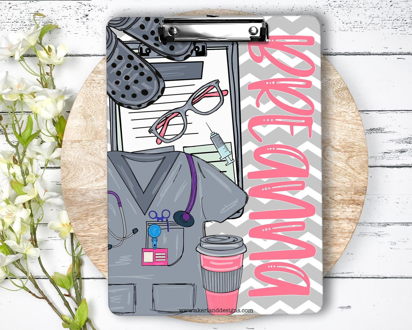 Nurse Clipboard with name front and back - Nurse Gift - Nurse Graduate Gift - Double Sided