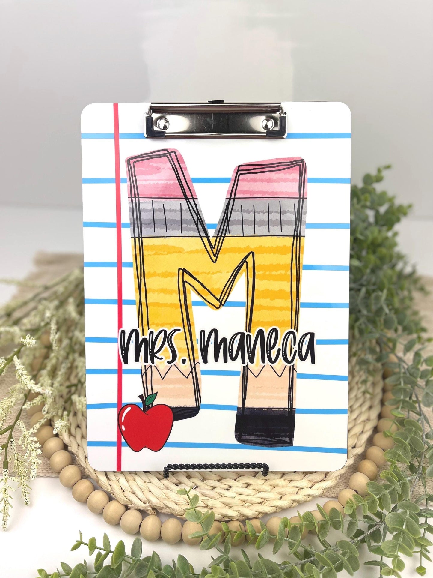 Personalized Teacher Clipboard with Personalization on both sides are the same, Teacher Appreciation Gift Back to school gift, 9x12.5 inches