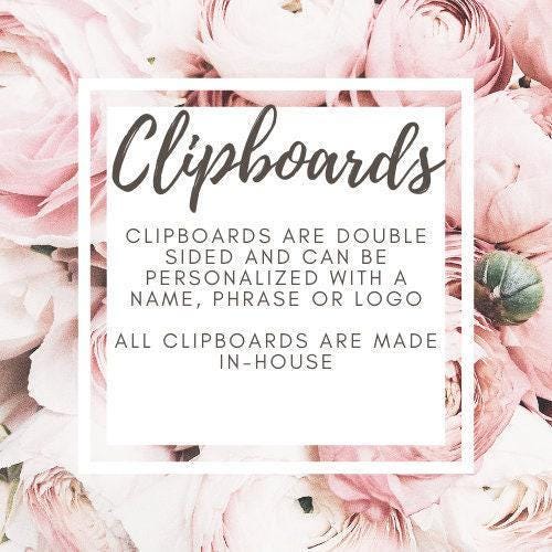 Red Floral Clipboard Personalized with a name - Wedding Planner Clipboard - Double Sided