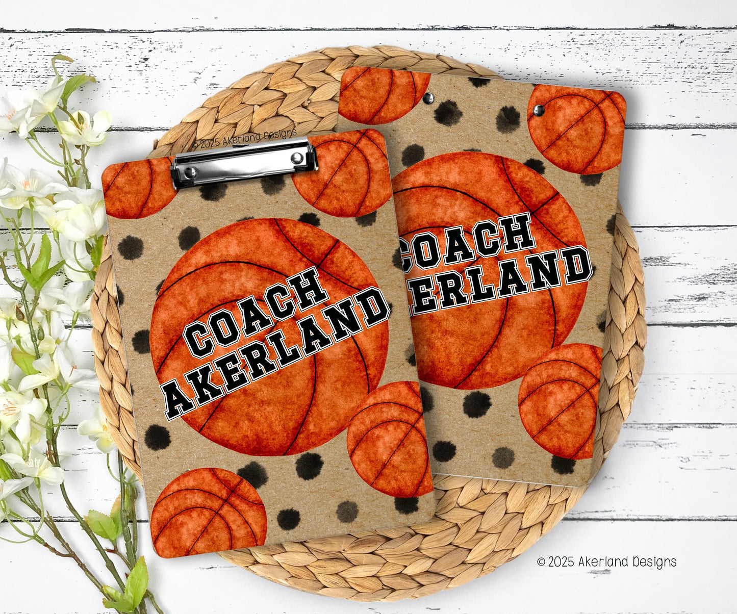 Basketball Coach Clipboard with Personalization on both sides FRONT AND BACK Teacher Appreciation Gift - Back to school gift