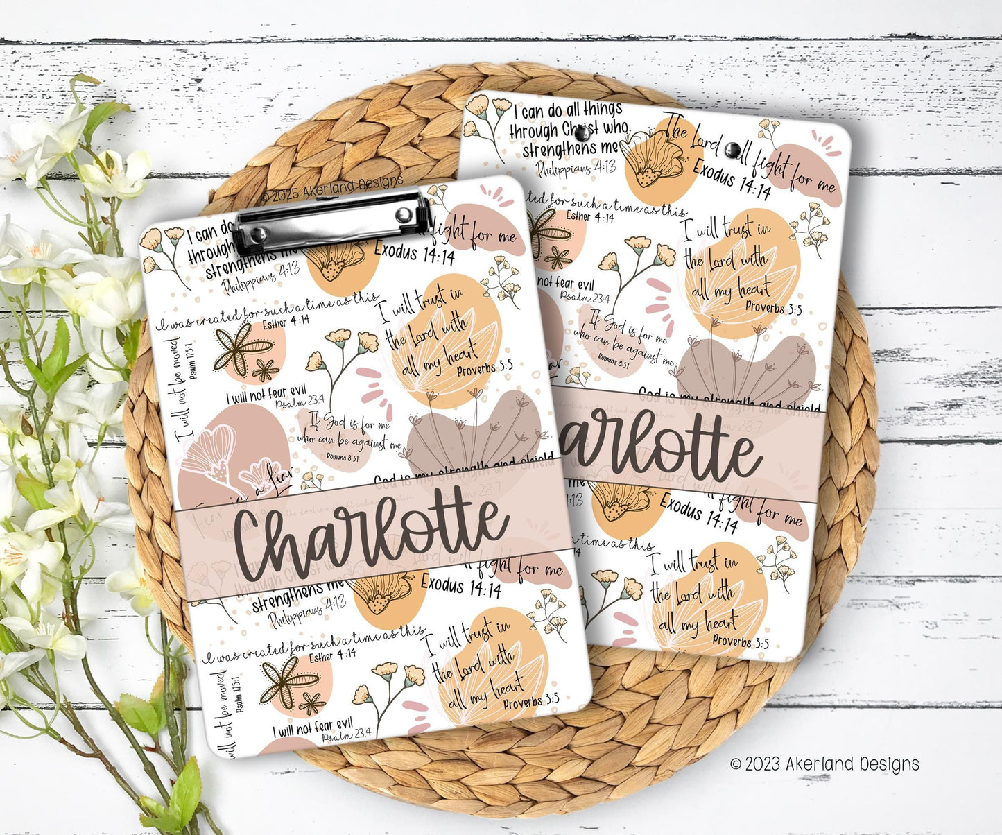 Bible Clipboard with Personalization Double Sided 9x12.5 inches