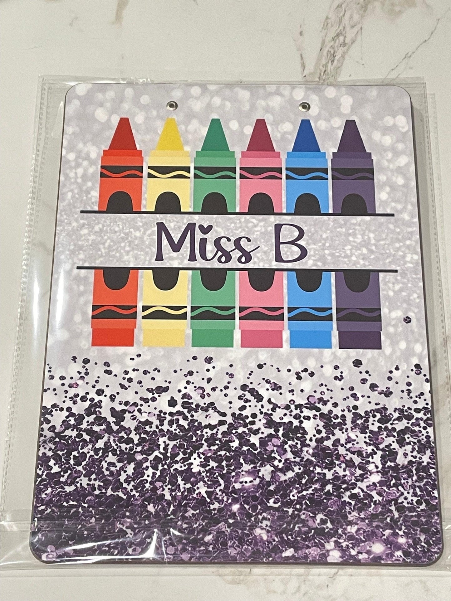 Purple Teacher Clipboard with Personalization Front and Back Gift for Teachers - Double Sided