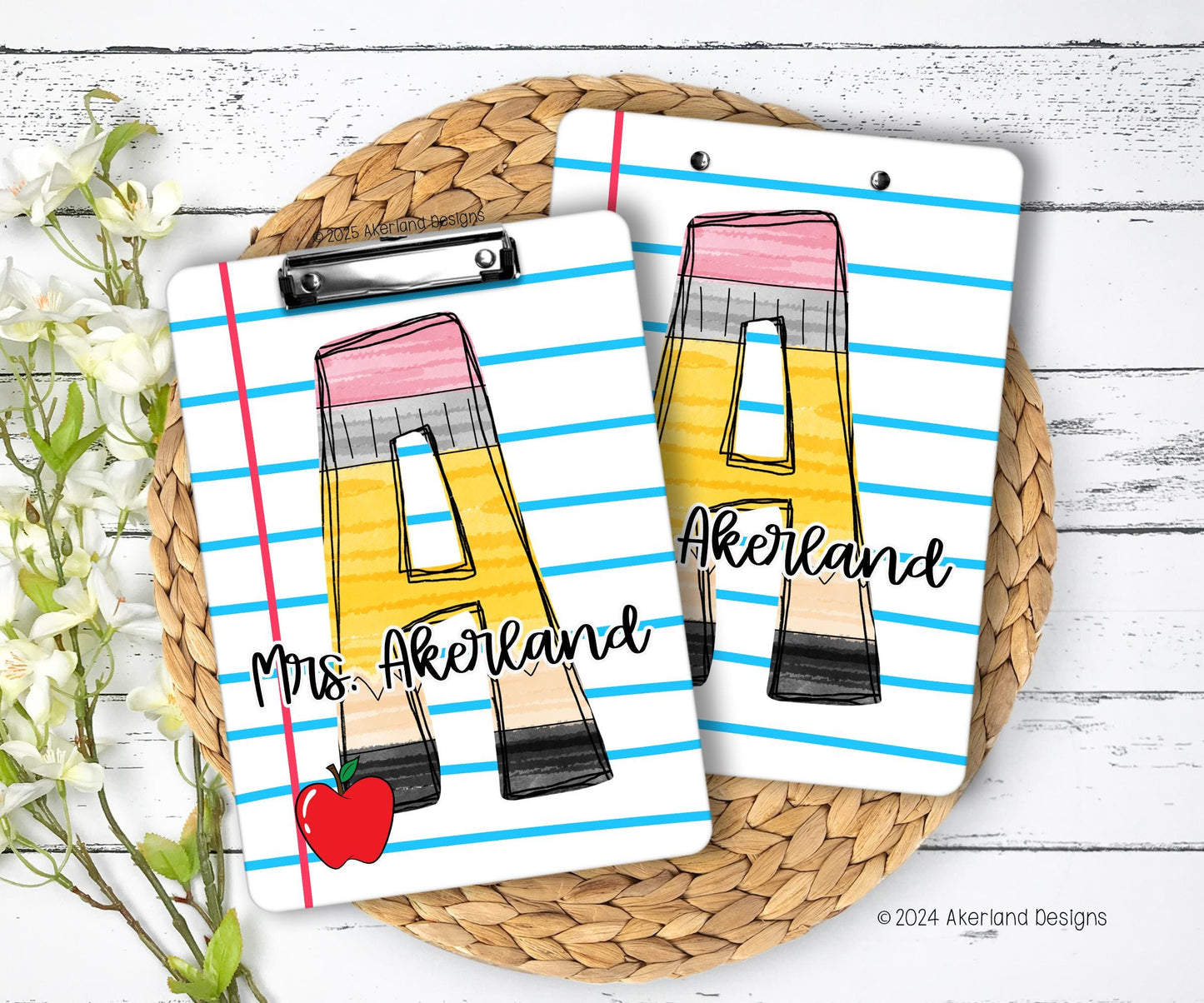 Personalized Teacher Clipboard with Personalization on both sides are the same, Teacher Appreciation Gift Back to school gift, 9x12.5 inches
