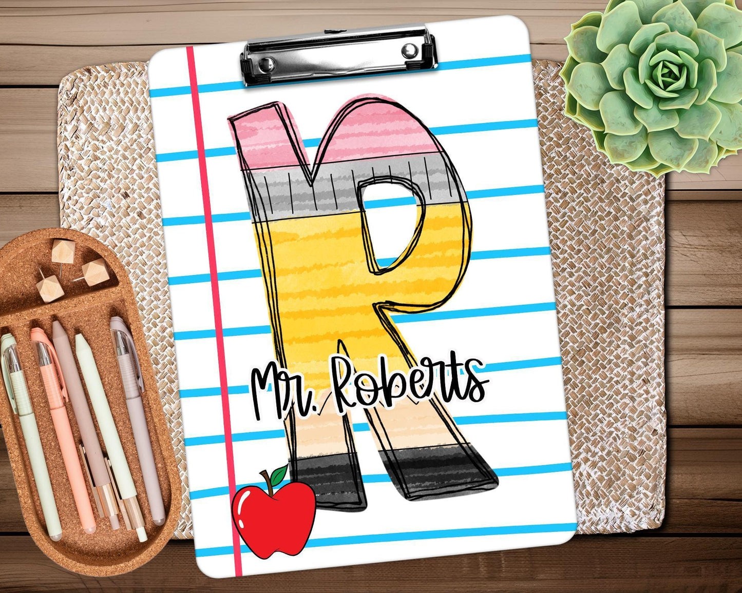 Personalized Teacher Clipboard with Personalization on both sides are the same, Teacher Appreciation Gift Back to school gift, 9x12.5 inches