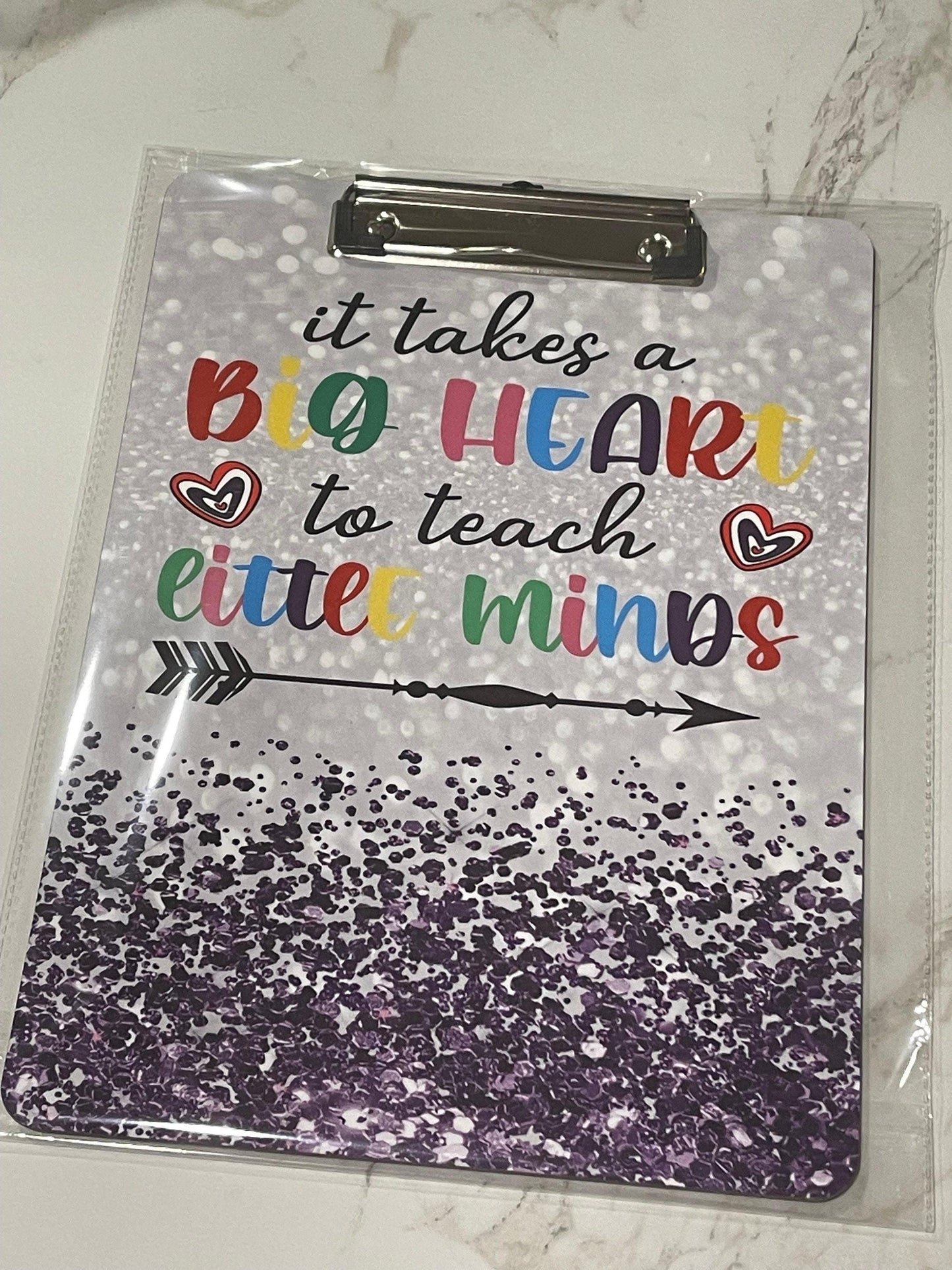 Purple Teacher Clipboard with Personalization Front and Back Gift for Teachers - Double Sided