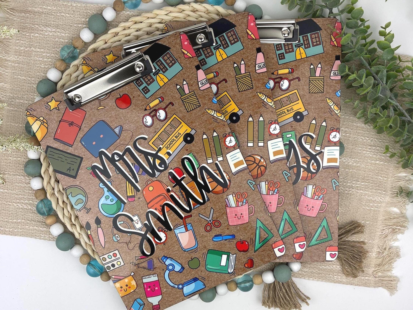 Personalized Teacher Clipboard with Personalization on both sides FRONT AND BACK Teacher Appreciation Gift - Back to school gift 9x12.5 inch