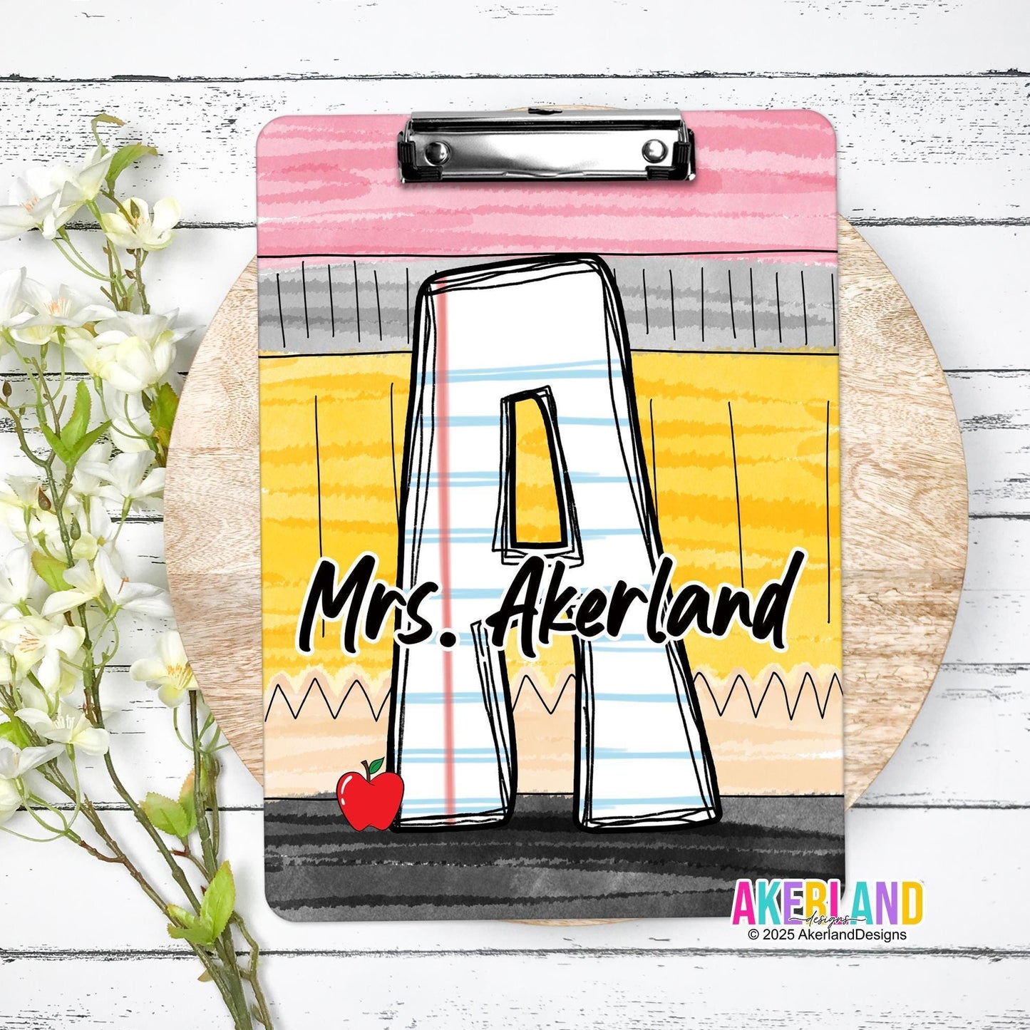 Teacher Clipboard with Personalization on both sides FRONT AND BACK Teacher Appreciation Gift - Back to school gift 9x12.5 inches