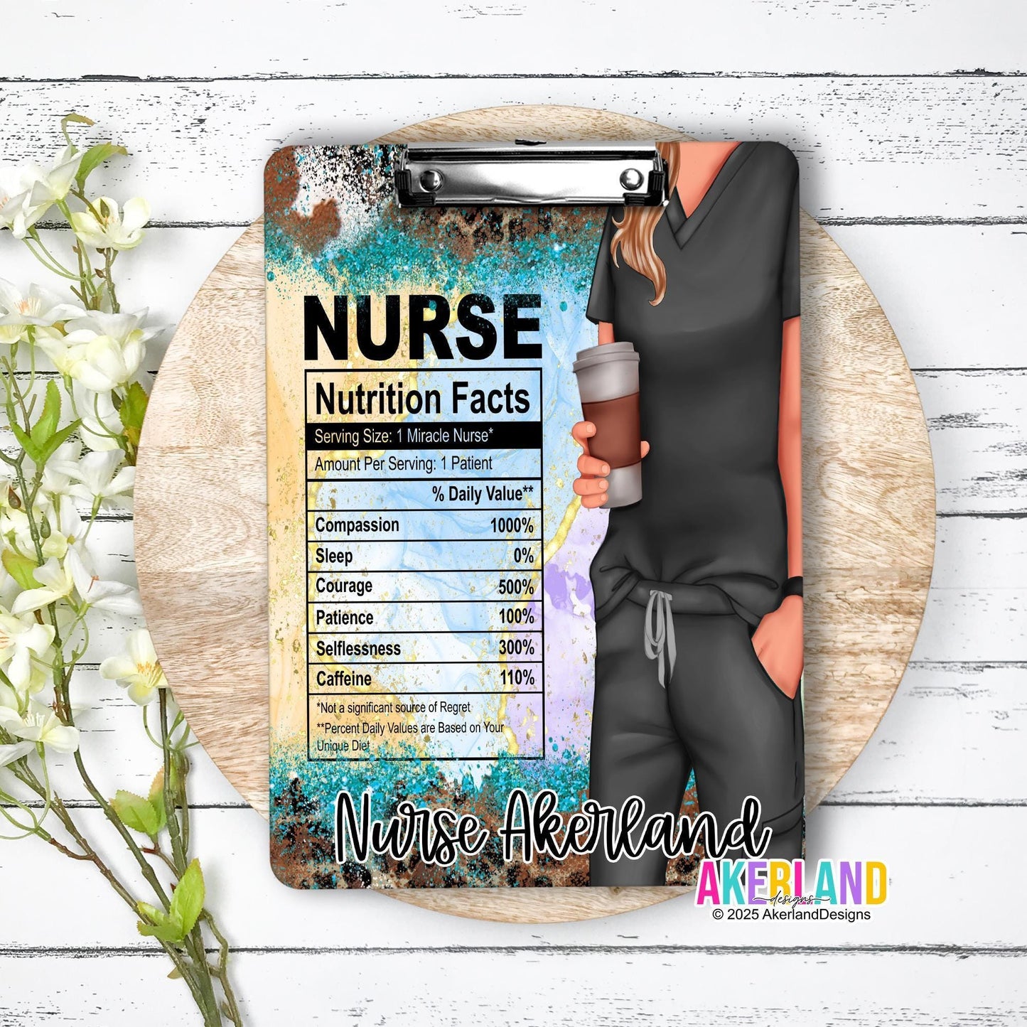 Nurse Clipboard Double Sided with Personalization