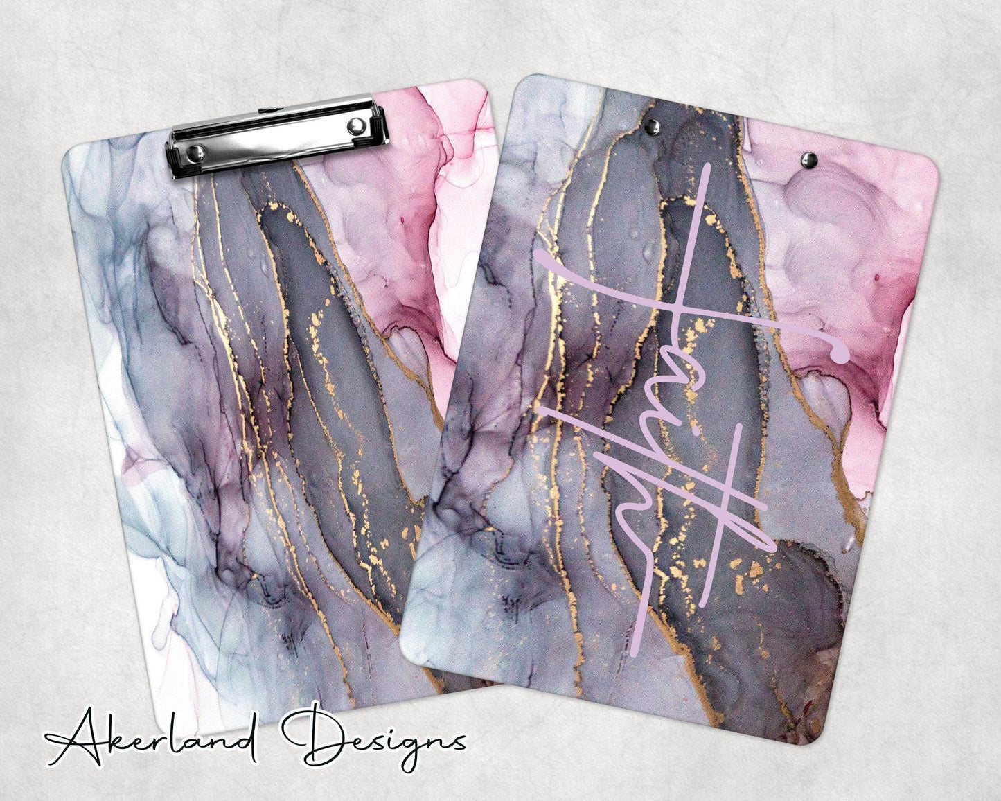 Lavender Geode Faith Clipboard with Personalization Front and Back - Double Sided