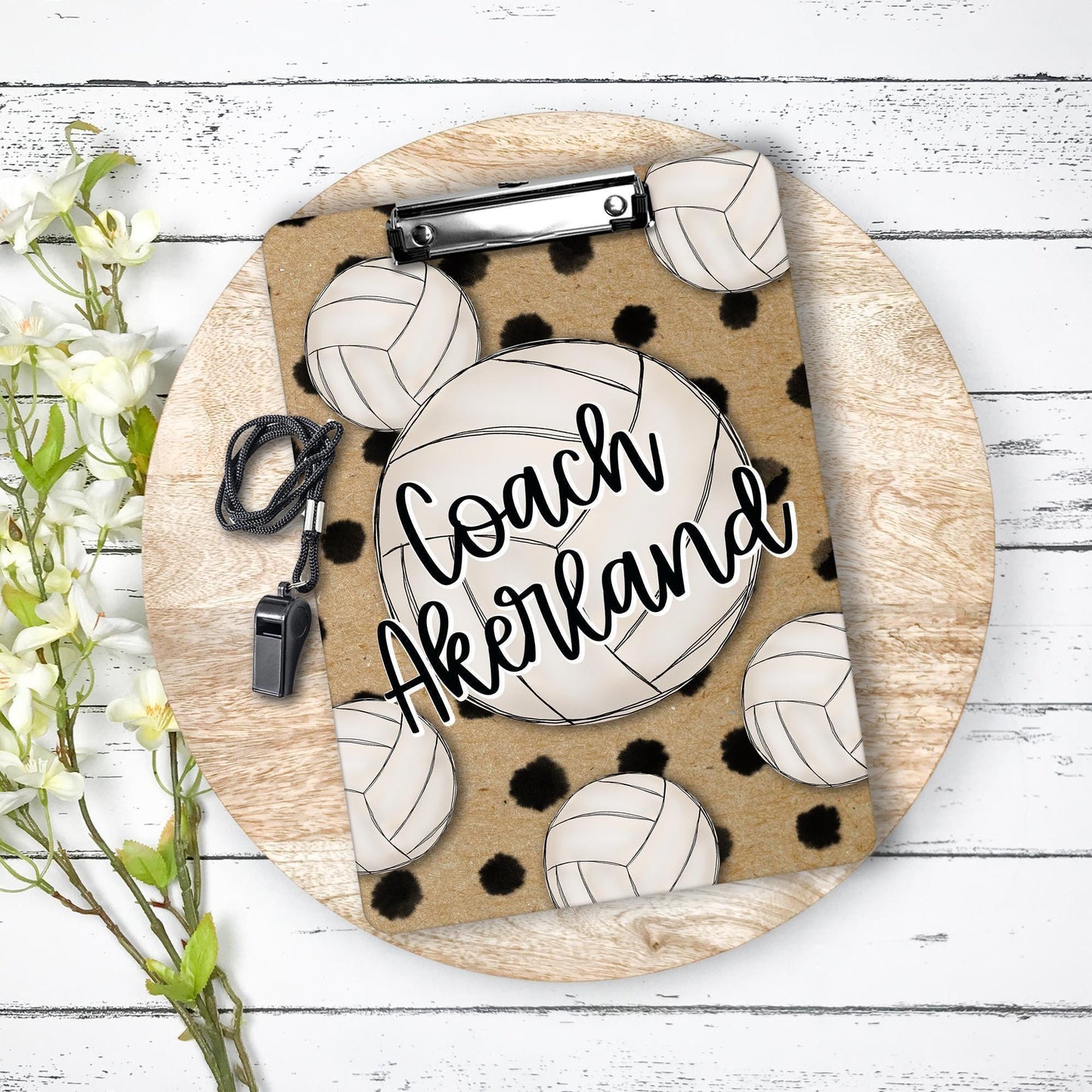 Volleyball Coach Clipboard with Personalization on both sides FRONT AND BACK Teacher Appreciation Gift - Back to school gift