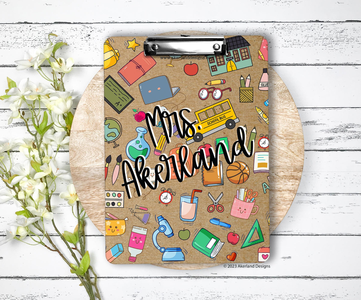 Personalized Teacher Clipboard with Personalization on both sides FRONT AND BACK Teacher Appreciation Gift - Back to school gift 9x12.5 inch