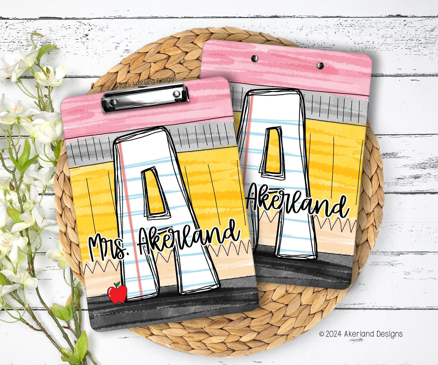 Teacher Clipboard with Personalization on both sides FRONT AND BACK Teacher Appreciation Gift - Back to school gift 9x12.5 inches