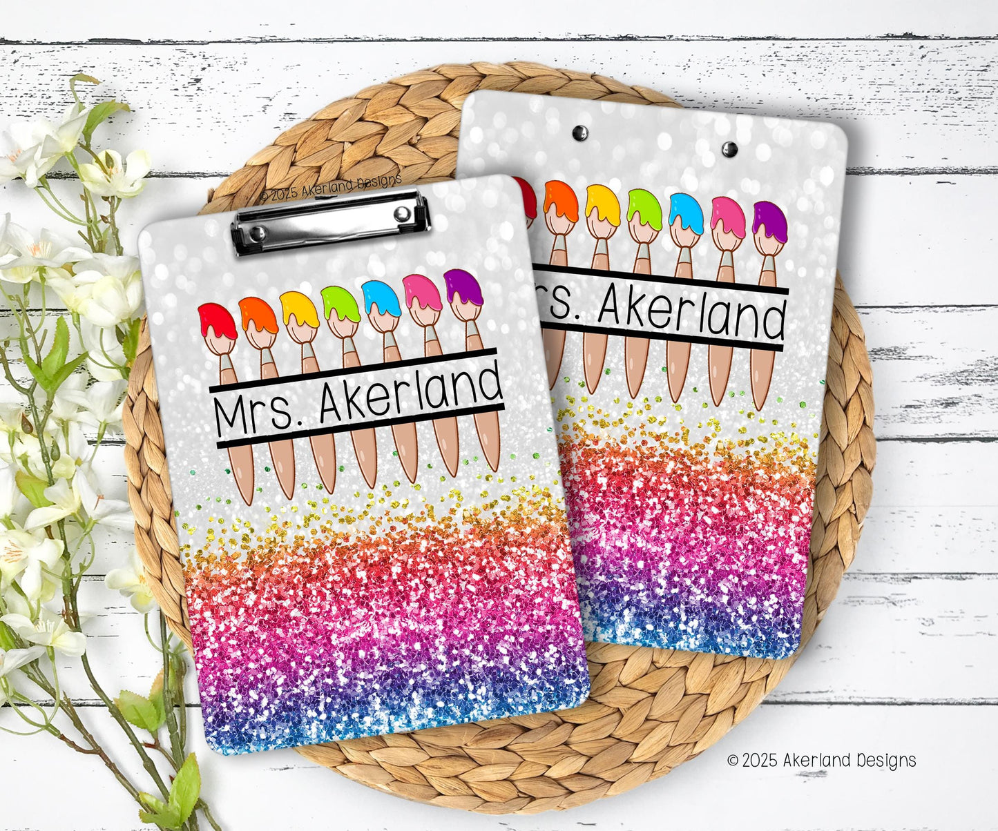 Art Teacher Clipboard with Personalization Gift for Teachers Back To School End of Year Gift - Double Sided 9x12.5 inch