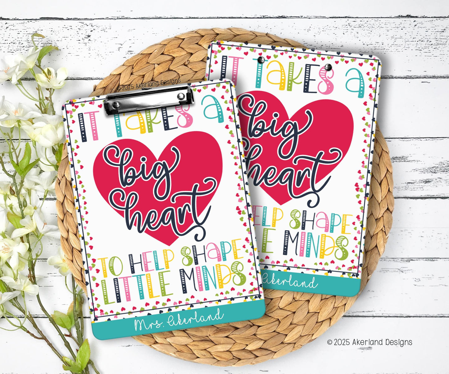Teacher Clipboard Personalized with a name, Teacher Appreciation Gift 9x12.5 inches