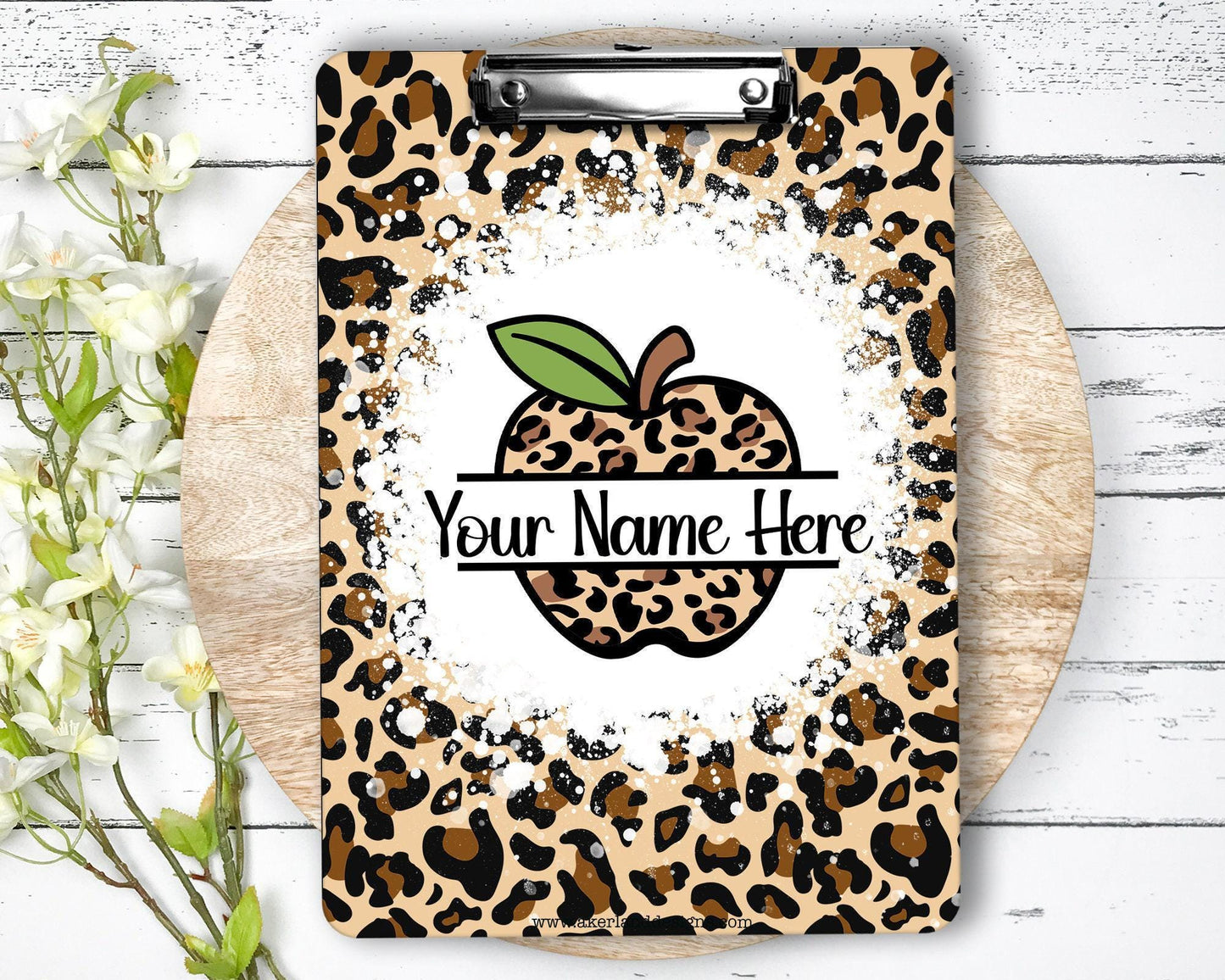 Leopard Teacher Clipboard with design on both sides FRONT AND BACK Teacher Appreciation Gift - Back to school gift