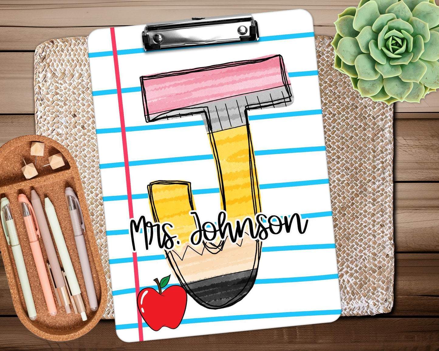 Personalized Teacher Clipboard with Personalization on both sides are the same, Teacher Appreciation Gift Back to school gift, 9x12.5 inches