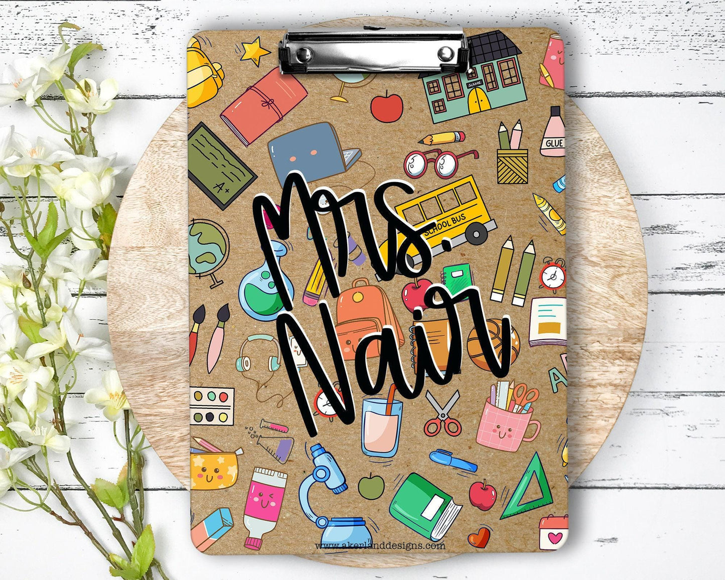 Personalized Teacher Clipboard with Personalization on both sides FRONT AND BACK Teacher Appreciation Gift - Back to school gift 9x12.5 inch