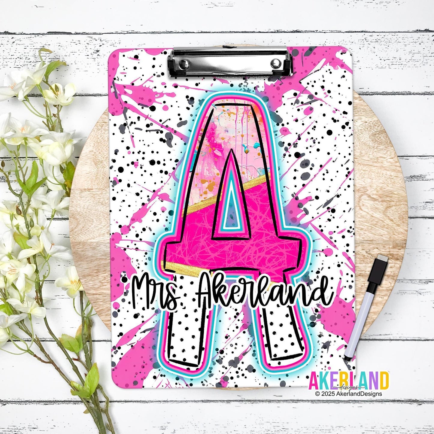 Teacher Double Sided Dry Erase Clipboard, Teacher Appreciation Gift, 9x12.5in, Teacher Clipboard, Student Clipboard