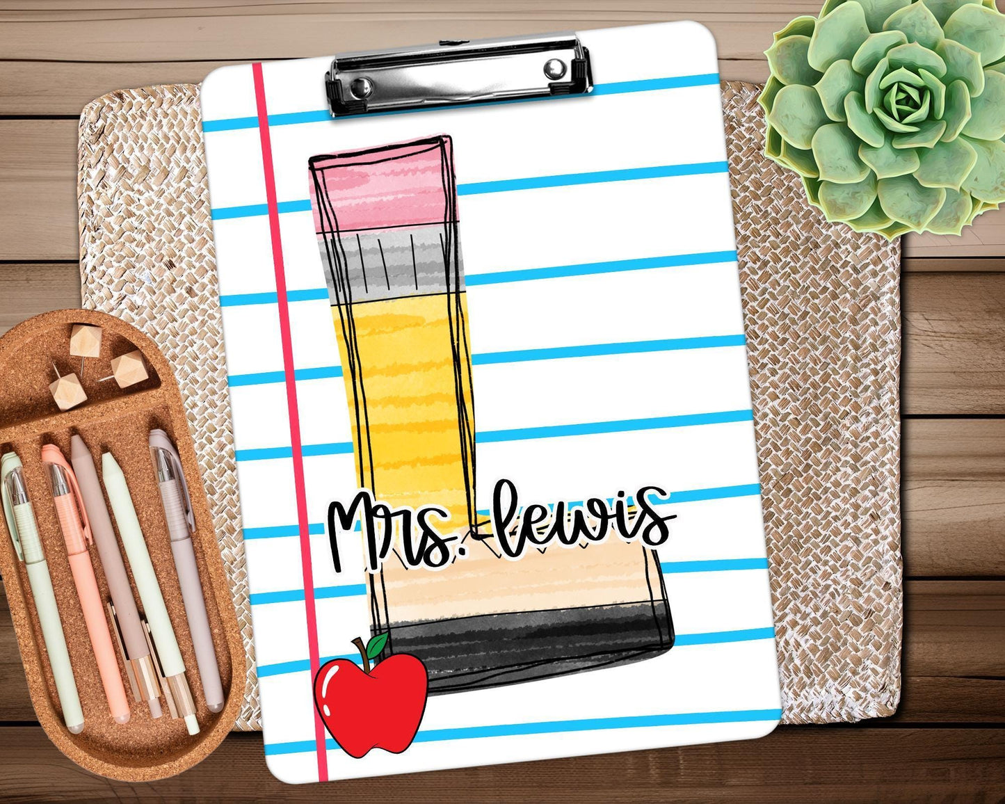 Personalized Teacher Clipboard with Personalization on both sides are the same, Teacher Appreciation Gift Back to school gift, 9x12.5 inches