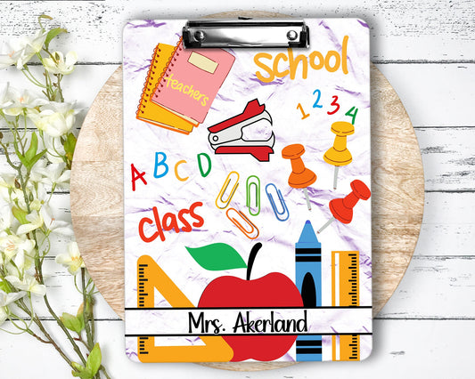 Teacher Clipboard with Personalization Front and Back - Double Sided