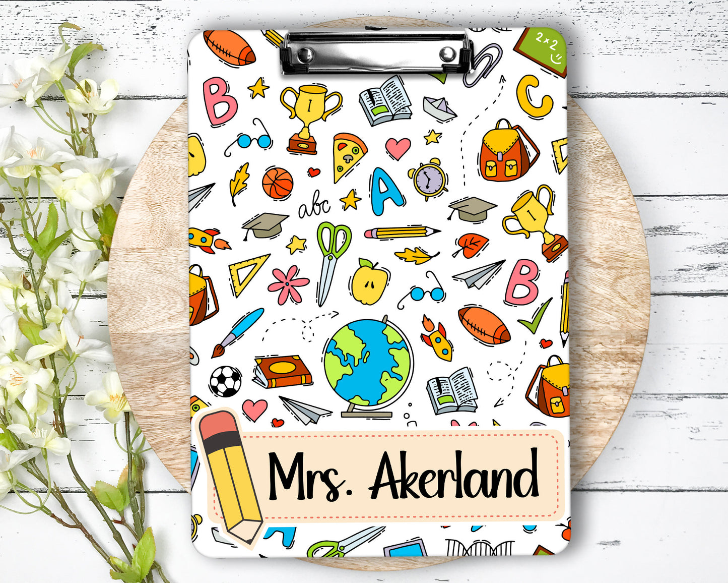 Teacher Clipboard with Personalization on both sides FRONT AND BACK Teacher Appreciation Gift - Back to school gift