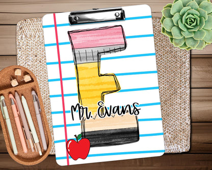 Personalized Teacher Clipboard with Personalization on both sides are the same, Teacher Appreciation Gift Back to school gift, 9x12.5 inches