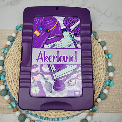 Purple Nurse Clipboard with STORAGE personalized with a name, Nurse Appreciation Gift