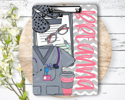 Nurse Clipboard with name front and back - Nurse Gift - Nurse Graduate Gift - Double Sided