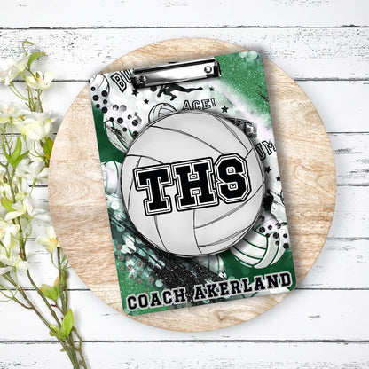 Ladies Volleyball Coach Clipboard with Personalization on both sides FRONT AND BACK Coach Appreciation Gift - Team gift