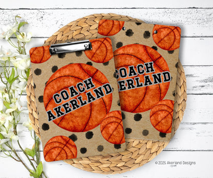 Basketball Coach Clipboard with Personalization on both sides FRONT AND BACK Teacher Appreciation Gift - Back to school gift