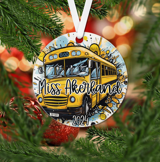 Bus Driver Christmas Ornament 2024