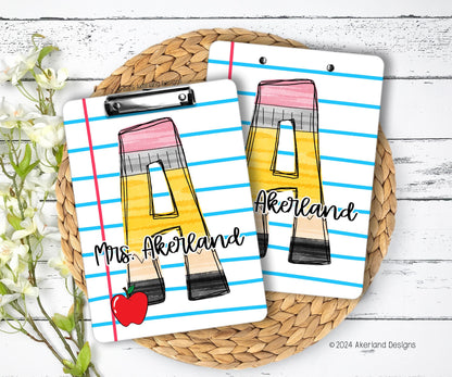 Personalized Teacher Clipboard with Personalization on both sides are the same, Teacher Appreciation Gift Back to school gift, 9x12.5 inches