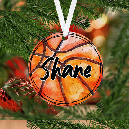 Archery Christmas Ornament Acrylic 3" Round - different sports available, each one is personalized with a name