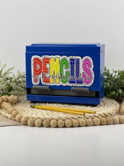 Pencil Dispenser Personalized for Teacher / Classroom Decor/ Gift for Teacher/ Teacher Appreciation Gift/ Stainless Steel Pencil Dispenser