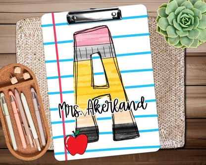 Personalized Teacher Clipboard with Personalization on both sides are the same, Teacher Appreciation Gift Back to school gift, 9x12.5 inches