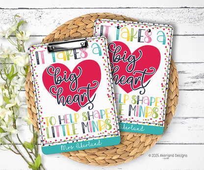 Teacher Clipboard Personalized with a name, Teacher Appreciation Gift 9x12.5 inches