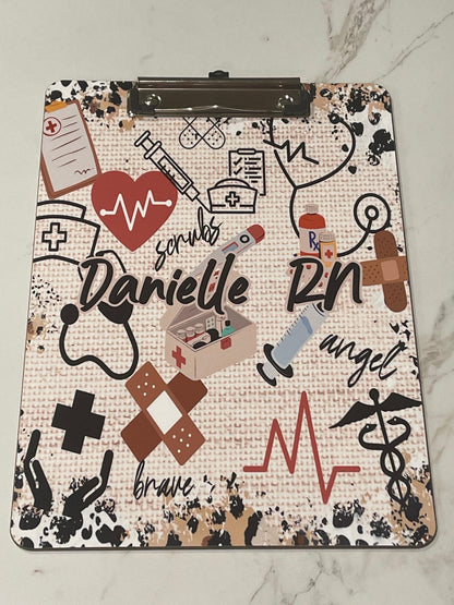 Nurse Clipboard with name front and back - Nurse Gift - Nurse Graduate Gift