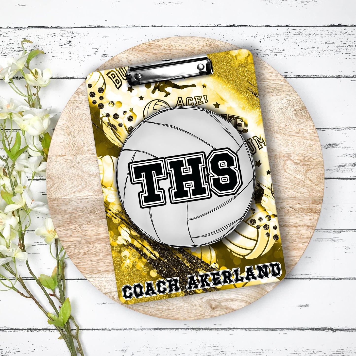 Ladies Volleyball Coach Clipboard with Personalization on both sides FRONT AND BACK Coach Appreciation Gift - Team gift