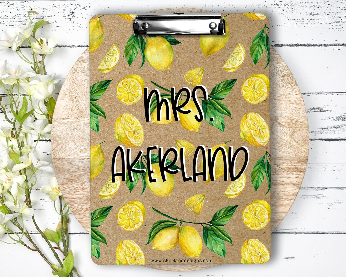 Lemon Clipboard with Personalization on both sides FRONT AND BACK Teacher Appreciation Gift - Back to school gift - Double Sided