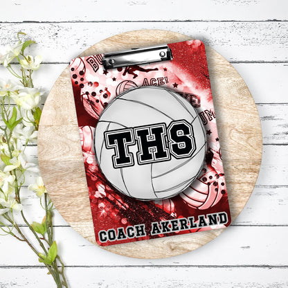 Ladies Volleyball Coach Clipboard with Personalization on both sides FRONT AND BACK Coach Appreciation Gift - Team gift