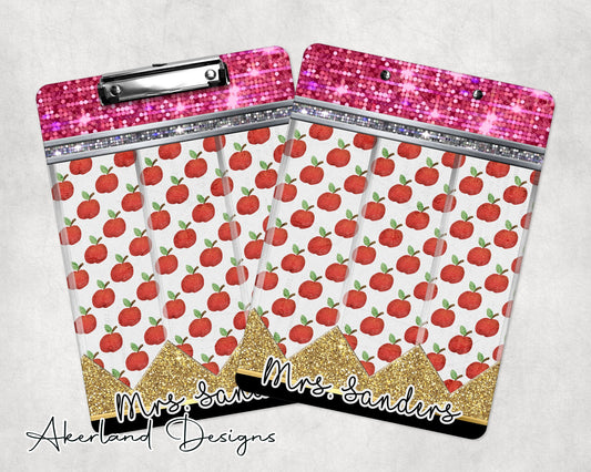 Red Apple Teacher Pencil Clipboard | Teacher Appreciation Gift | Back to School Gift - Double Sided