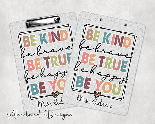 Kind Clipboard with Personalization Front and Back Gift for Teachers - Double Sided