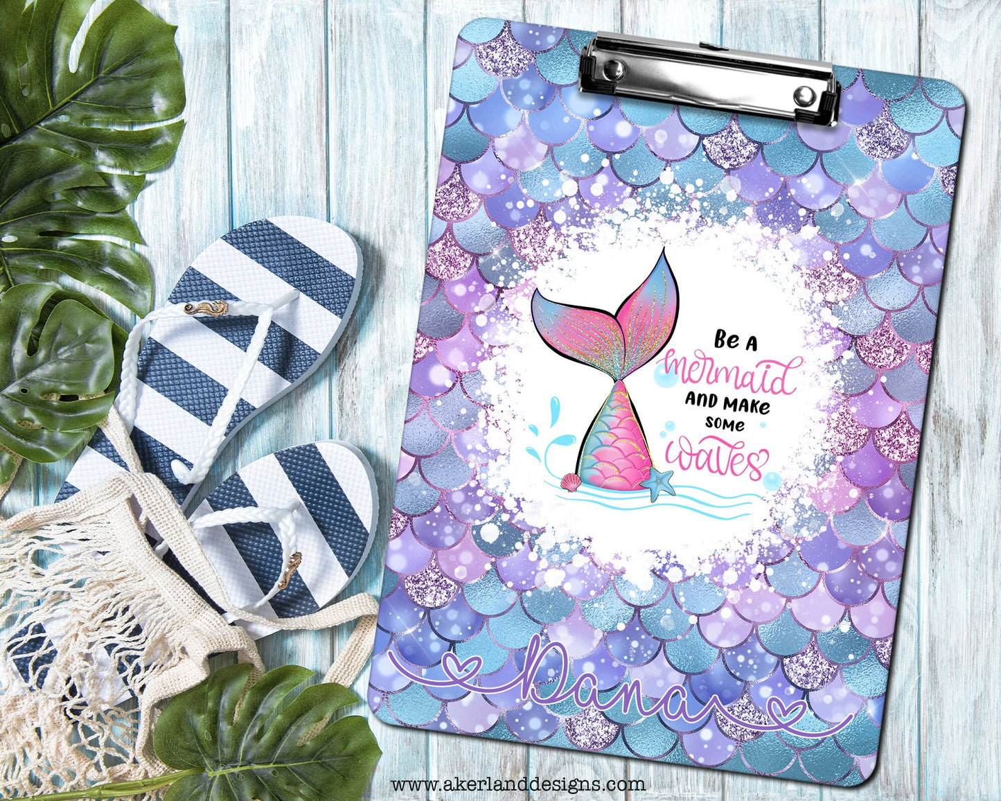 Mermaid Clipboard | Be A Mermaid And Make Waves - Double Sided