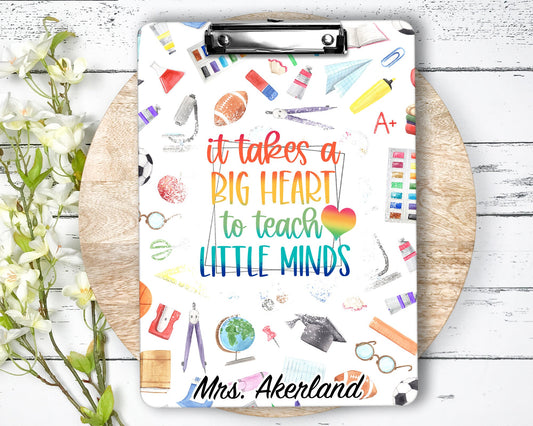 Teacher Clipboard with Personalization Front and Back - Double Sided